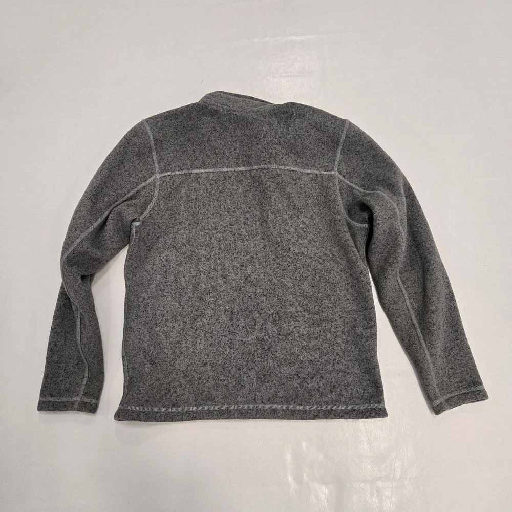 The North Face Heather Gray Pullover Fleece Lined Sweater Jacket Men's Medium‎